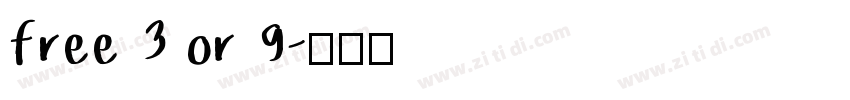 free 3 or 9字体转换